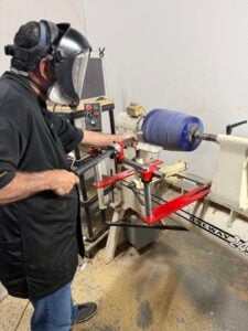Using the Clark Hollowing System externally to turn resin