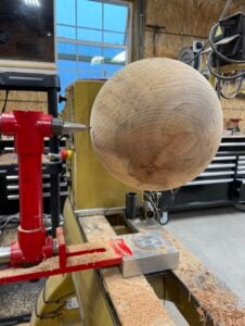 Large sphere created with the Clark Sphere Turning Jig