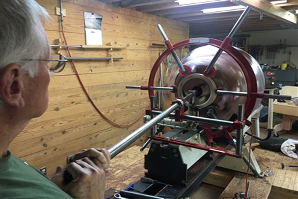 Clark Deep Hollowing and Clark Steady Rest in action in Texas
