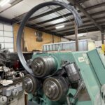 The Spin Doctor Bending a Large Clark Steady Rest in the Oklahoma City factory