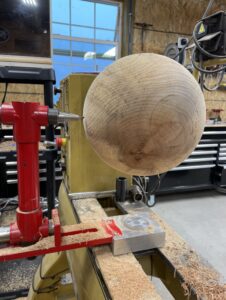 Large sphere created with the Clark Sphere Turning Jig