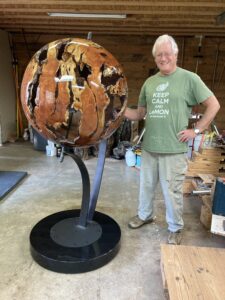 John Tisdale and "Planet Mesquite" a 36" diameter sphere